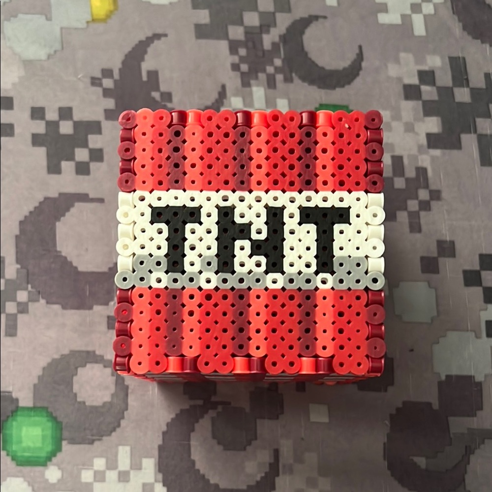Minecraft TNT Bead Art